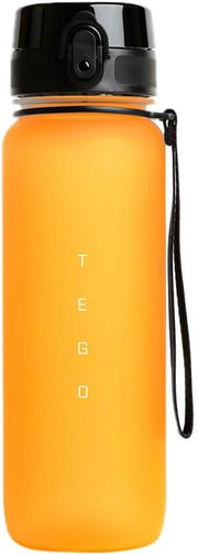 RISE Bottle - 800 ml Sipper Bottle For Adults With Time Measurement BPA Free Non-Toxic Water bottle for cycling,running, gym, office, school (Orange) - Pack of 1 - Orange