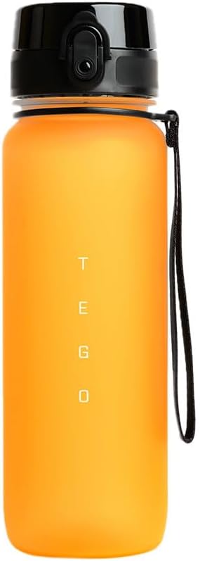 RISE Bottle - 800 ml Sipper Bottle For Adults With Time Measurement BPA Free Non-Toxic Water bottle for cycling,running, gym, office, school (Orange) - Pack of 1 - Orange