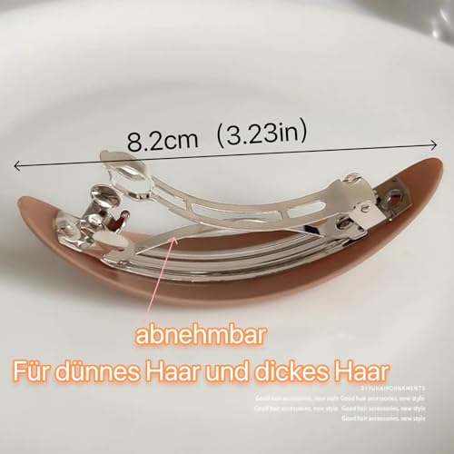 Ypkia Set of 4 Hair Clips Women's Thin Hair Medium Hair Clip Vintage Automatic Hair Clip Set for Women Girls Hair Accessories (Light Colour)