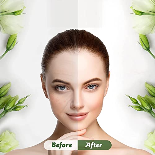 REVHQ Jade Roller for Face and Gua Sha Set Face Roller Natural Jade Stone for Anti Aging,Eye Puffiness Wrinkles,Skincare Massage Tools for Face Eyes