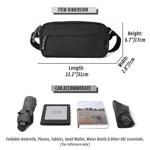 Gootium Menâ€™s Crossbody Pack - Canvas Daily Essentials Sling Bag Small Shoulder Backpack