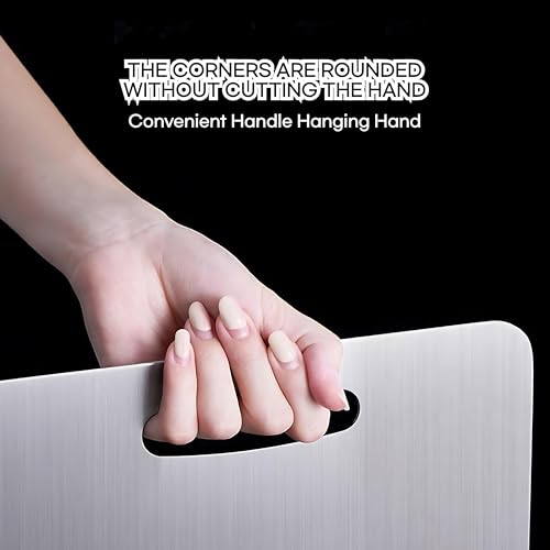 3PCS Titanium Cutting Boards, Stainless Steel Cutting Board, Fruits and Vegetables, Titanium Chopping Board for Kitchen Camping Hiking (Set of 3) 46 * 30CM
