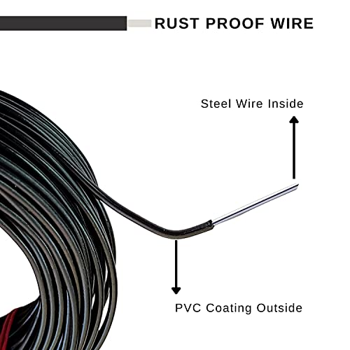 Aloud Creations PVC Coated Heavy Duty GI Wire Rope | Clothesline | Ideal for Drying Heavy Clothes | Length 25 Meter | Assorted Colours | Pack of 1