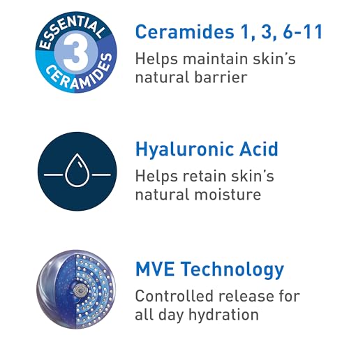 Cerave Pm Facial Moisturizing Lotion, 3 Oz., Multiplied With Derma Roller, 3 Fl Oz (Pack Of 1)