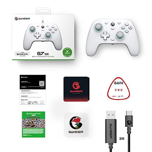 GameSir G7 SE Wired Controller for Xbox Series X|S, Xbox One & Windows 10/11, Plug and Play Gaming Gamepad with Hall Effect Joysticks/Hall Trigger, 3.5 mm Audio Jack