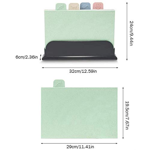 XIAOQIU Cutting Board Cutting Boards Colour Coded Chopping Board Set of 4 Cutting Kitchen Non Slip Food Preparation Round Cutting Board Folding Board Chopping Board