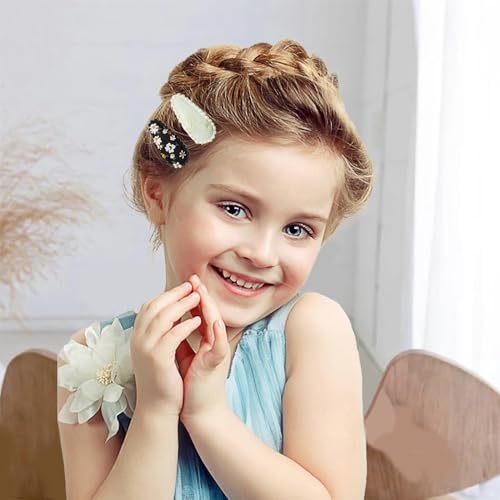 40 PCS Snap Hair Clips for Girls Flower Patterns Girl Hair Clips Floral Print Toddler Hair Clips Baby Hair Clips Cute Baby Girls Fine Hair Barrettes Hair Accessories for Infants Toddler Baby Girls