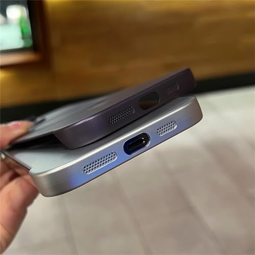 Metallic Paint Frameless Magnetic Phone Case, Matte Ultra Thin Full Coverage Frosted Phone Case with Lens Protector for iPhone 15 14 13 12 11 Pro Max (Gold,15Promax) Gold 15Promax Gold 15Pro