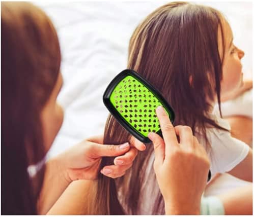 ALANX Detangler Hairbrush ï¼ŒMassage Curl Combï¼ŒDetangling Hair Brush for Women, Girls and Kids for Wet, Dryï¼ŒFine, Curly, Thick and Long Hair (WHITE/YELLOW)