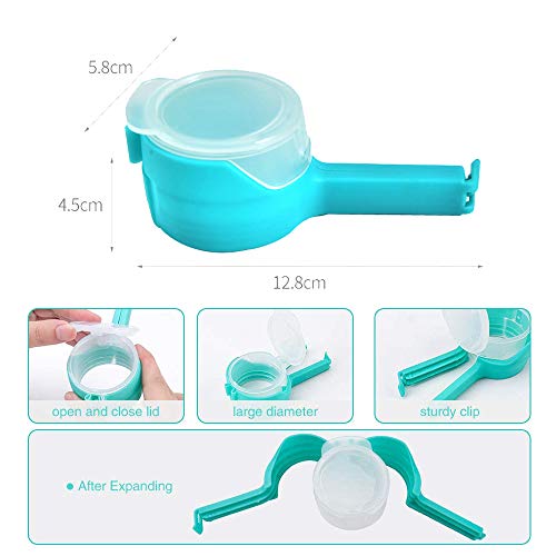 Wanhenda 4pcs Seal Pour Food Storage Bag Clip Snack Sealing Clip Keeping Fresh Sealer Clamp Plastic Helper Food Saver Travel Kitchen Tools