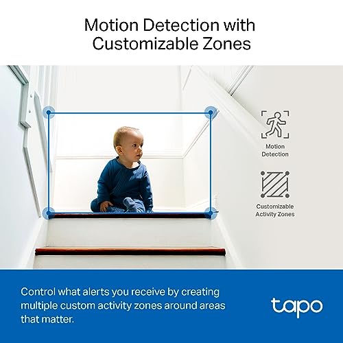 TP-Link Tapo Pan/Tilt AI Home Security Wi-Fi Camera identifies people, pets, and vehicles/Abnormal Sound Detection, Two-Way Audio, Flexible Storage & Hands-Free Operation - TAPO C220