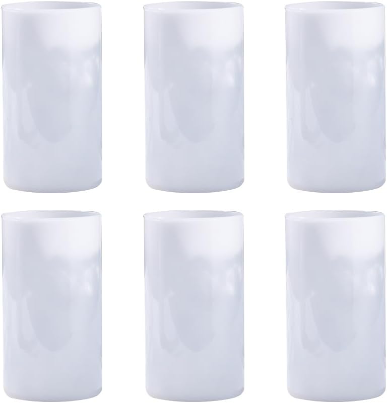 Borosil Vision Transparent Water Glass/Cold Drink Tumbler/ Beer Glass/Juice Glass Set of 6 Pcs (295 ML each) Flame Proof Glasses, Microwave & Dishwasher Safe