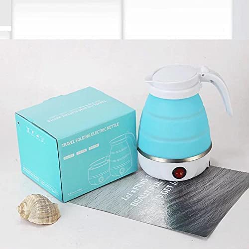 ECVV Travel Foldable Silicon Water Heater Jug Collapsible Mini Portable Electric Kettle (Random Color)