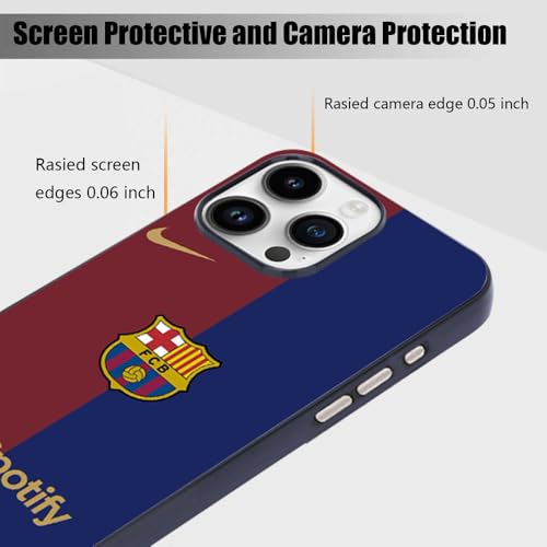 Silk Route Style 3 Barcelona Logo Design Mobile Back Cover for iPhone 15 Pro, Multicolor