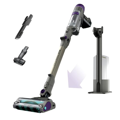Shark Cordless Vacuum Cleaner with HEPA Filter, PowerDetect Clean & Empty, Powerful Suction, Portable, Rechargeable, Auto-Empty System, Stick Vacuum for Pet Hair, Carpets & Hardfloor Dark Gray, IP3251