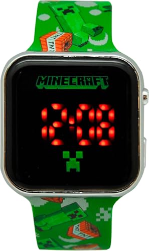 Kids Licensing Euroswan Minecraft LED Watch MIN4129, Multicoloured