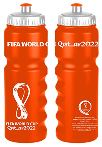 FIFA World Cup Qatar 2022 Graphic Printed Hdpe Sports Water Bottle 750ml Orange, RT5008014