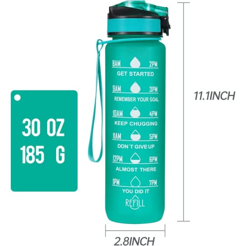 STOREAL Original Tritan Motivational Water Bottle with Straw, Leak-proof, BPA Free, 1L Water bottle with Time Marker, Reusable Drinking Water Bottle for kids Adults - Ideal For Sports, Travel, Gym