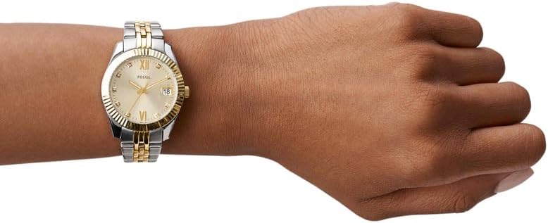 Women's Scarlette Mini Three-Hand Date, Stainless Steel Watch, ES4949