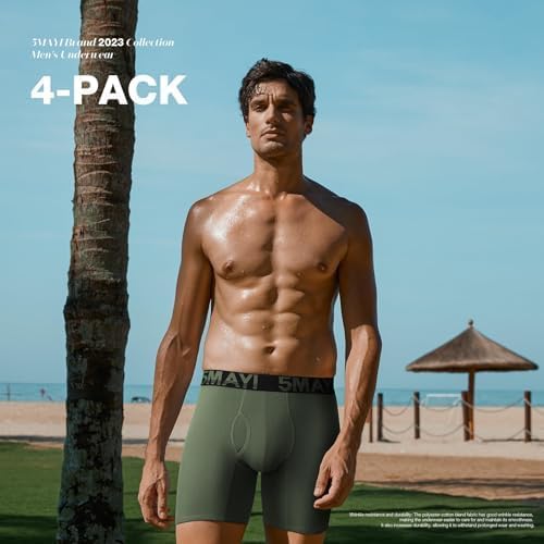 Natural Feelings Mens Boxer Shorts Soft Cotton Men Pack Breathable Mens Underwear Boxer Briefs