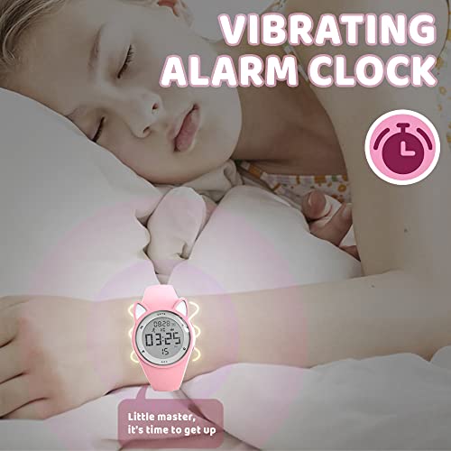 Masroo Kids Watches Digital Sport Watch for Girls Boys, Fitness Tracker with Alarm Clock, Stopwatch, No App Waterproof Watches for Teens Students Ages 5-12