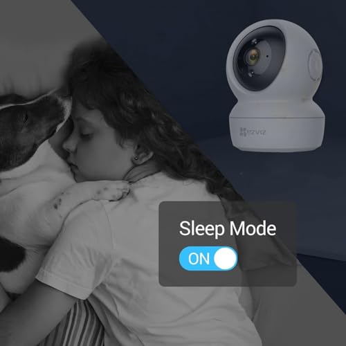 EZVIZ 2 Pack Indoor Security Cameras Wireless with App, 1080P, Pet Camera, Baby Monitor, Auto Tracking, Motion Detection, 10M IR Night Vision, Two Way Audio, Alarm, Google Alexa Control (C6N)