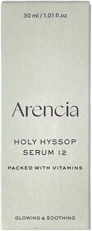 Hyssop Glow Serum, 10% Niacinamide, 12% Vitamin A,C,E - Hydrating, Moisturizing, Anti-Aging Serum for Korean Glass Skin