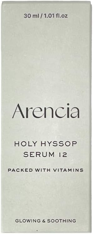 Hyssop Glow Serum, 10% Niacinamide, 12% Vitamin A,C,E - Hydrating, Moisturizing, Anti-Aging Serum for Korean Glass Skin
