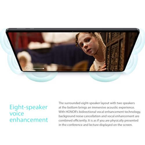 HONOR Pad 9 8GB 256GB Tablet, 12.1 Inch 120Hz 2.5K Fullview Display, Snapdragon 6 Gen 1, 8 Speakers, Metal Body, Android 13, Google Service WiFi Tablet, Grey