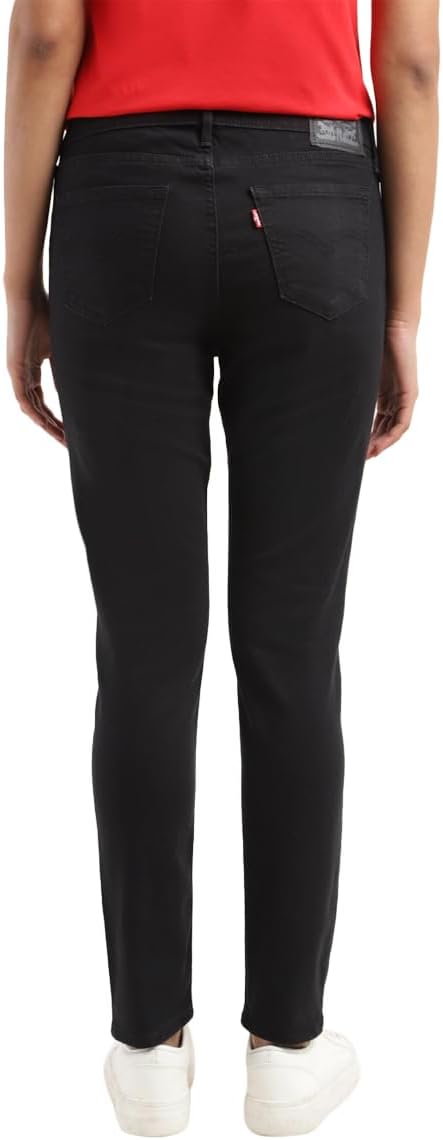 Levi's A7090-0001 Women's Mid Rise 711 Skinny Jeans, Ebony Black Size 26W/28L