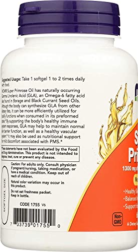 NOW Super Primrose 1300 Mg 60 Sgels, Foods (Nwf354) By Gulfsupplements