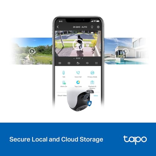 TP-Link Tapo Outdoor Pan/Tilt Security Wi-Fi Camera with Smart Motion Tracking, IP66 Weatherproof, Multiple Installation Options and Voice Activated Wired/Wireless Networking - TAPO C520WS