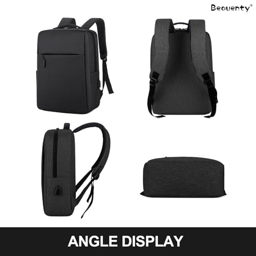 Beauenty Computer Backpack,Travel Backpack Bookbag with Usb Charging Port,Business Anti Theft Slim Durable Laptops Backpack,Water Resistant College School Computer Bag,Fits Notebook