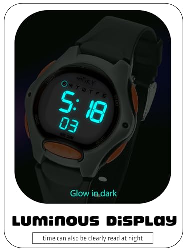 SPIKY Digital Sports Watch for Kids | Multifunctional with Luminous LED Display & Alarm | Water-Resistant & Silicone Strap | Best Birthday Gift Wrist Watches for Boys & Girls | Age 2-14 yrs
