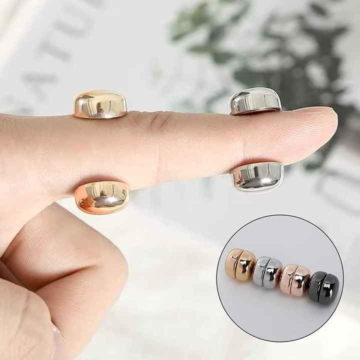 Women's Hijab Accessories and Scarf Pins, No Snag Hijab Magnets, Round Shape, Set of 4, Hijab Pins with the Strongest Commercial Strength