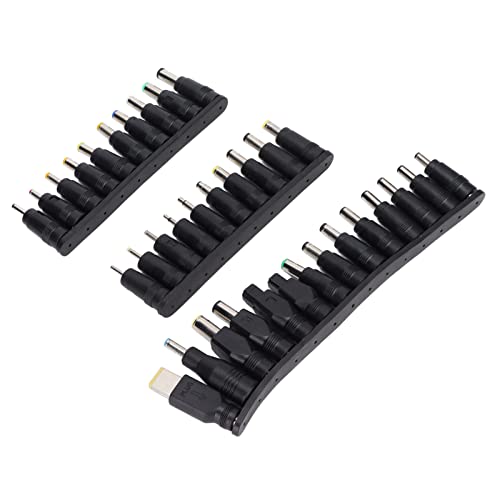 Bewinner Laptop DC Power Adapter Kits 34 PCS Universal Power Plugs 5.5mmx2.1mm Universal Laptop Power Connector Adapter Computer Accessories