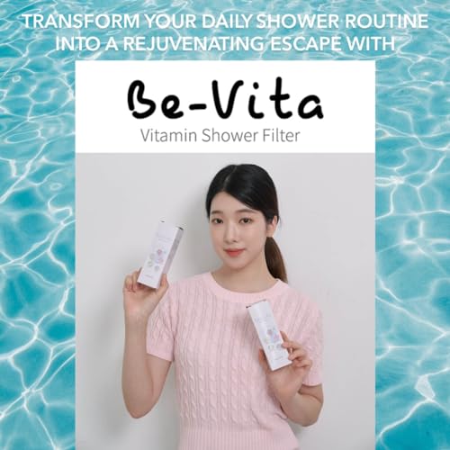 Be-Vita Korean Vitamin Shower Filter - Anti Hair Loss - Prevents Dry Skin - Chlorine Removal - Rust Removal - Relaxing Aromatherapy - Non-Toxic (Baby Powder)