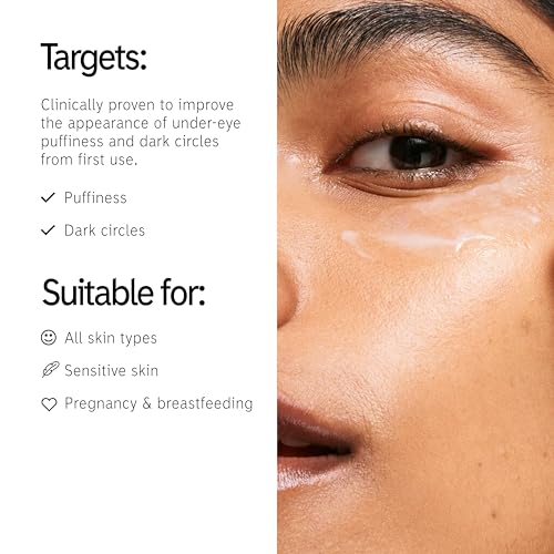 The Inkey List Caffeine Eye Cream 15ml | Improves Dark Circles | Brightens Under Eye | Fragrance-free | Suitable For All Skin Types