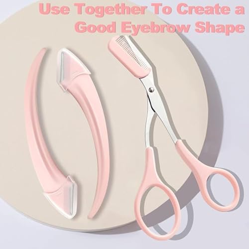 Rayyan Eyebrow Trimmer Set With Scissors and Comb - Stainless Steel Beauty Accessories for Face Hair Removal - For Women and Men