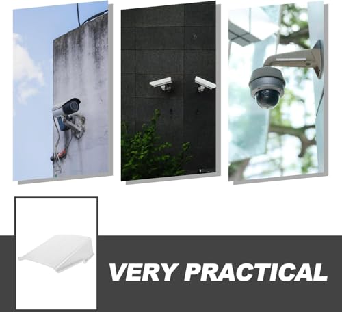 NALACAL Security Camera Weatherproof Cover Shield, Protective Sun Shade Housing for Nest, Ring, Arlo Dome, and Bullet Outdoor Cameras – 27x26.5x9.5CM (White, 1PC)