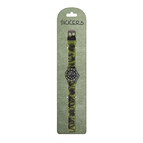 Tikkers Boy's Analog Quartz Watch with Silicone Strap ATK1085, Camoflague