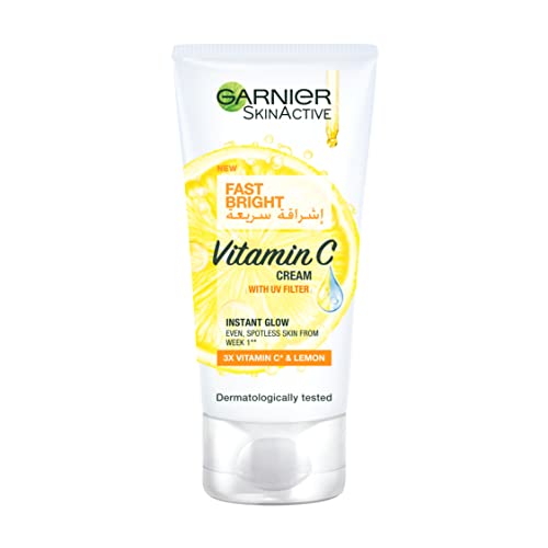 Garnier Day Cream, Fast Fairnerss, With UVA and UVB Filters, Enriched with 3X Vitamin C And Lemon, Skinactive Fast Fairness, 50ml
