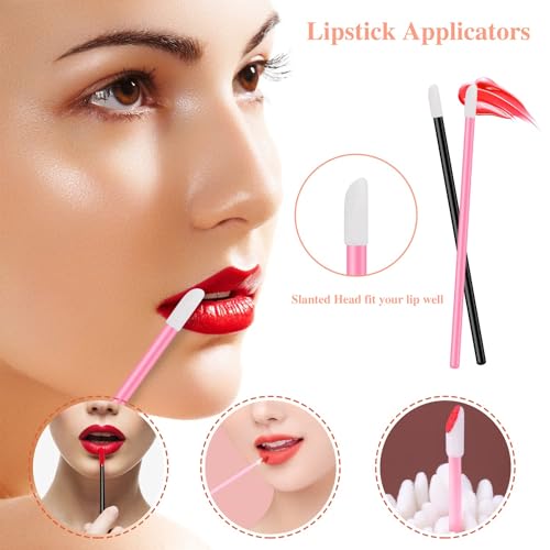 KASTWAVE 250 PCS Disposable Makeup Applicators Tools Kit, Makeup Artist Must Haves 50 Disposable Eyeliner Brushes 100 Mascara Wands 100 Lipstick Applicators for Christmas Gifts Mother's Day Gifts