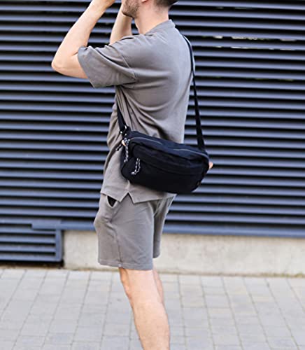 Gootium Menâ€™s Crossbody Pack - Canvas Daily Essentials Sling Bag Small Shoulder Backpack