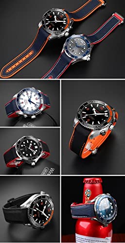 GANYUU Silicone Nylon Watchband For Omega Seamaster 300 Speedmaster 8900 Planet Ocean 20mm 22mm 21mm Watch Strap Tools