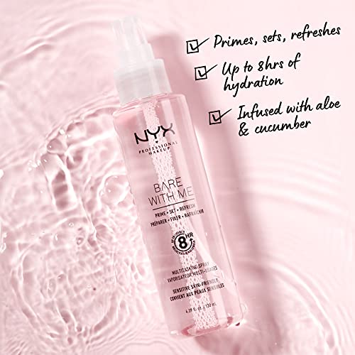 NYX PROFESSIONAL MAKEUP Bare With Me Multitasking Primer & Setting Spray, 4.39 Fl Oz (Pack of 1)