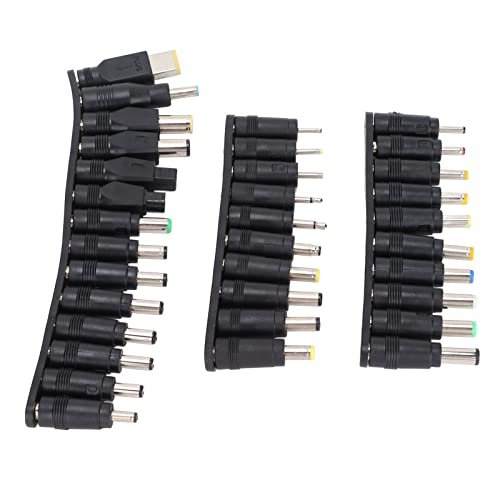 Bewinner Laptop DC Power Adapter Kits 34 PCS Universal Power Plugs 5.5mmx2.1mm Universal Laptop Power Connector Adapter Computer Accessories