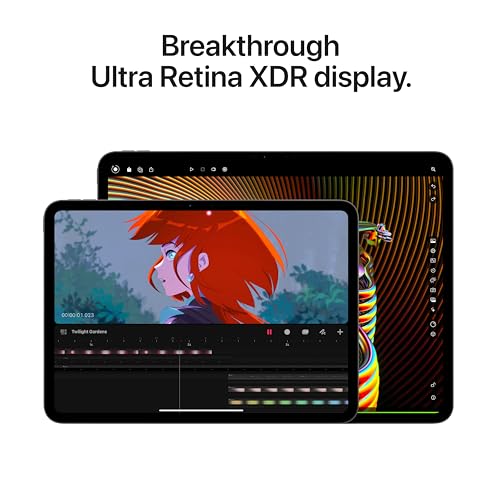 Apple iPad Pro 13-inch (M4): Ultra Retina XDR display, 256GB, Landscape 12MP Front Camera/12MP Back Camera, LiDAR scanner, Wi-Fi 6E, Face ID, All-Day Battery Life, Standard glass - Space Black