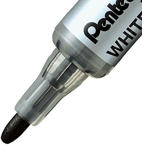 Pentel Maxiflo Whiteboard Marker, Fine bullet point, Red ink, (Pack of 12)