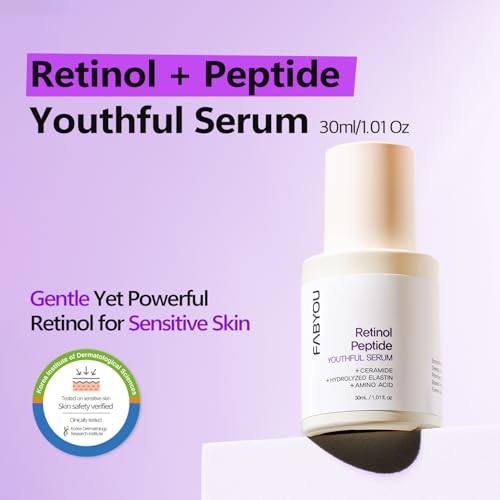 Retinol Peptide Youthful Serum 30ml – Korean Skincare for Firming & Lifting with Retinol, Peptides, Ceramide & Panthenol to Support Anti-Aging and Wrinkle Reduction